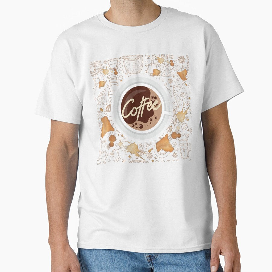 Cofe Coffee Cup – Aesthetic Coffee Stain Design by Art-Design-EM Unisex , , , Long Sleeve Tee