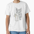 Cat drinking beer y2k by LiuTiuuu Unisex , , , Long Sleeve Tee