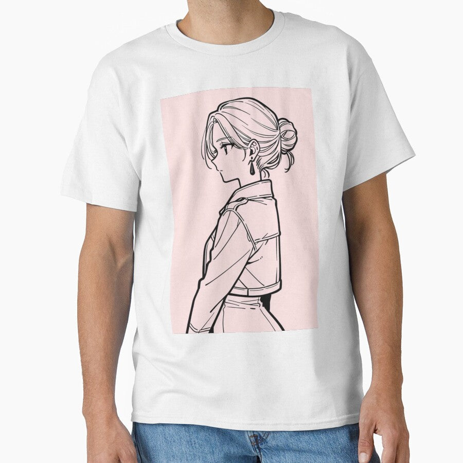 Fashion - silhouet woman grey bomber by AnimeShin Unisex , , , Long Sleeve Tee