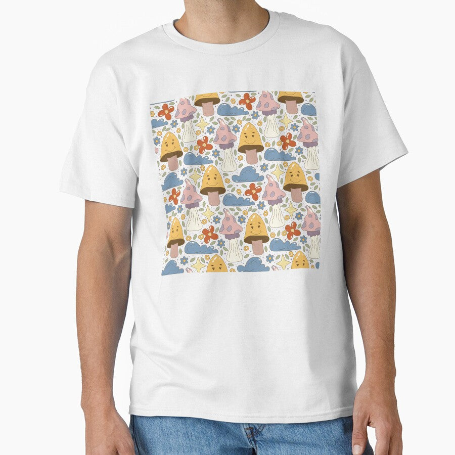 Happy Retro Mushrooms by FadedFlorals