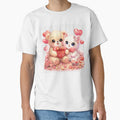 Kawaii Valentine Love – Cute Bear & Kitten by kimkosovo Unisex , , , Long Sleeve Tee