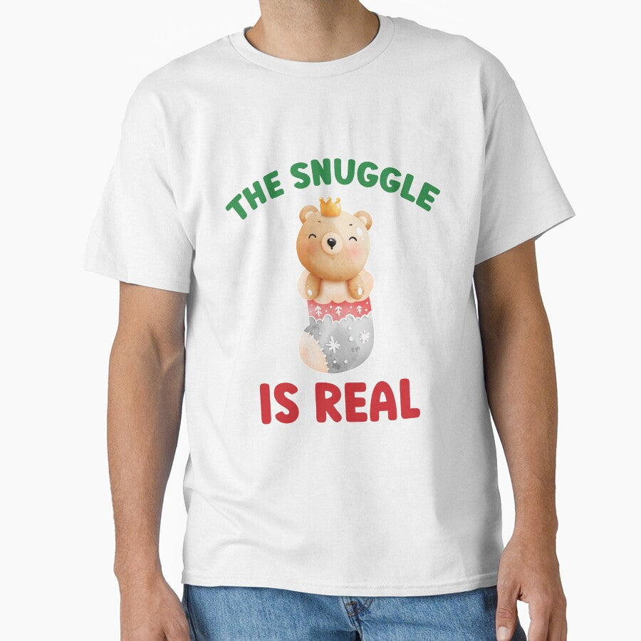 The snuggle is real, Baby Bear, Christmas by stickmeok Unisex , , , Long Sleeve Tee