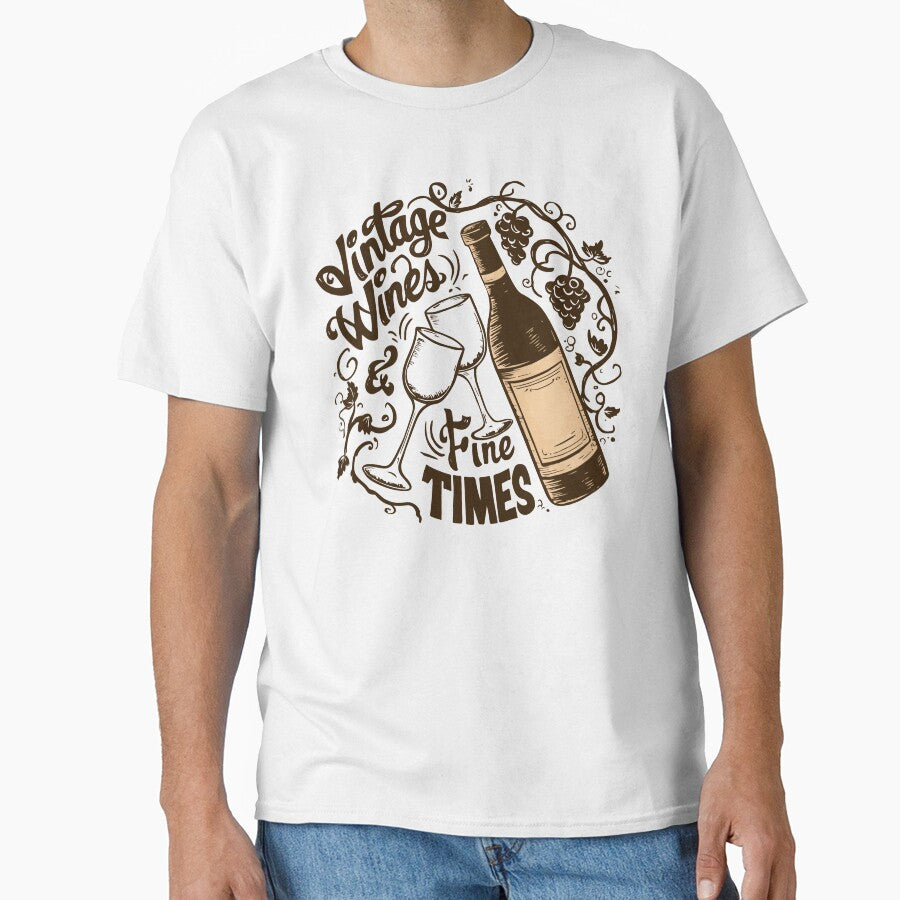Vintage Wines Fine Times by WineandWear Unisex , , , Long Sleeve Tee