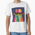 Stylish Colorful Owl by chillaxcats Unisex , , , Long Sleeve Tee