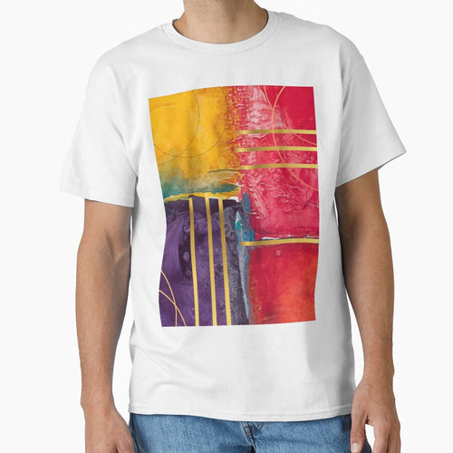 A colorful Abstract Composition Circles and Lines by Modern-Tropical
