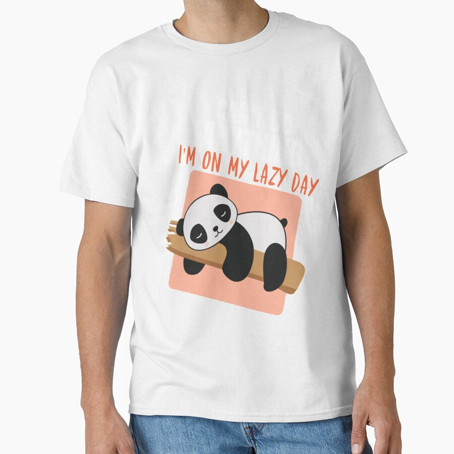 Lazy Day Can't Do Anything, I'm On My Lazy Day Panda by PixelsNotPens Unisex , , , Long Sleeve Tee