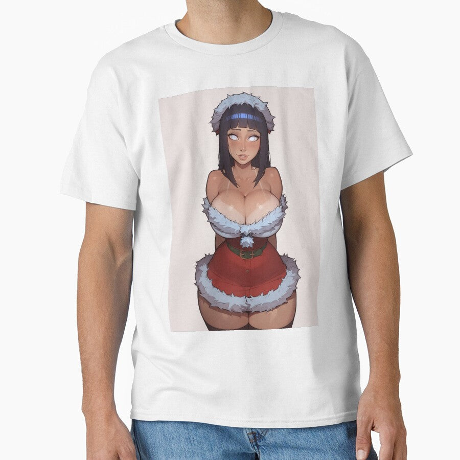 Anime Gamer Girl in Christmas Santa Outfit by WaifuBrowser Unisex , , , Long Sleeve Tee