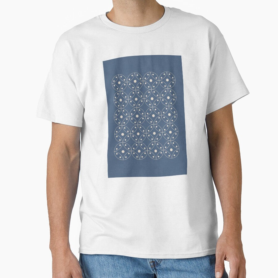 Boho Geometrical, Circle, Line Art, Modern, Blue Color by technicolorable_art