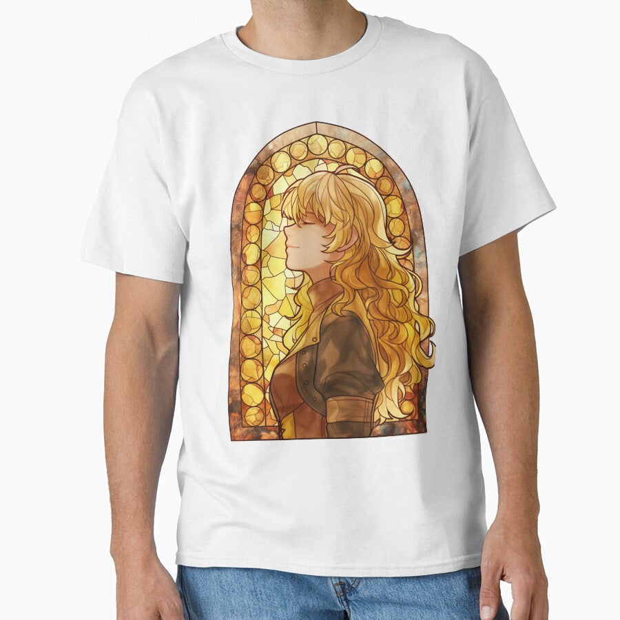 Stained Glass Yang by SchellStation Unisex , , , Long Sleeve Tee