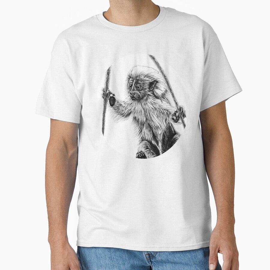 Cotton-top tamarin baby by LorenDowding Unisex , , , Long Sleeve Tee