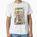 Lisbon Vintage Travel Poster by TravelerRat Unisex , , , Long Sleeve Tee