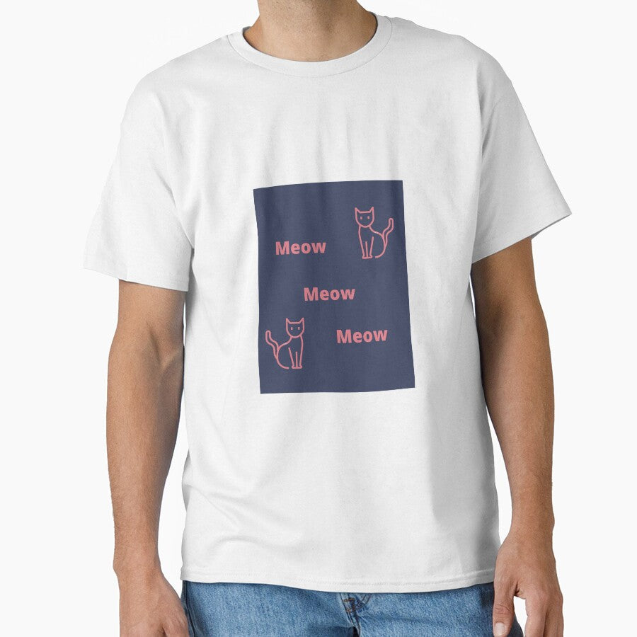 Meow and cat print by DianaBoS Unisex , , , Long Sleeve Tee
