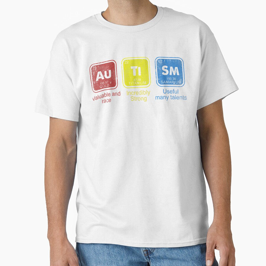 Autism Awareness Puzzle Chemical Elements Premium by LeaWalter Unisex , , , Long Sleeve Tee
