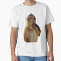 Monkey Thinking (cutout) by APhantasticBean Unisex , , , Long Sleeve Tee