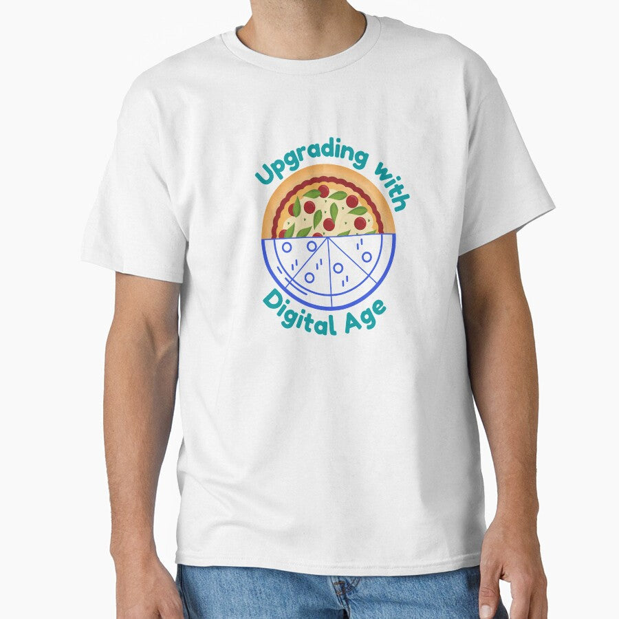 Upgrading with the Digital Age (Pizza) by TheYellowBerry Unisex , , , Long Sleeve Tee