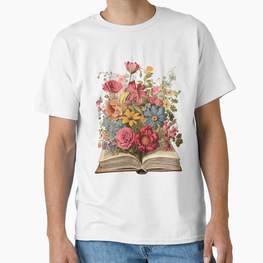 Flowers growing from a book by PrintablePalace