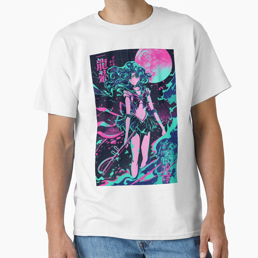 Sailor Neptune Neon City Night by AnimeArsenalPrints Unisex , , , Long Sleeve Tee
