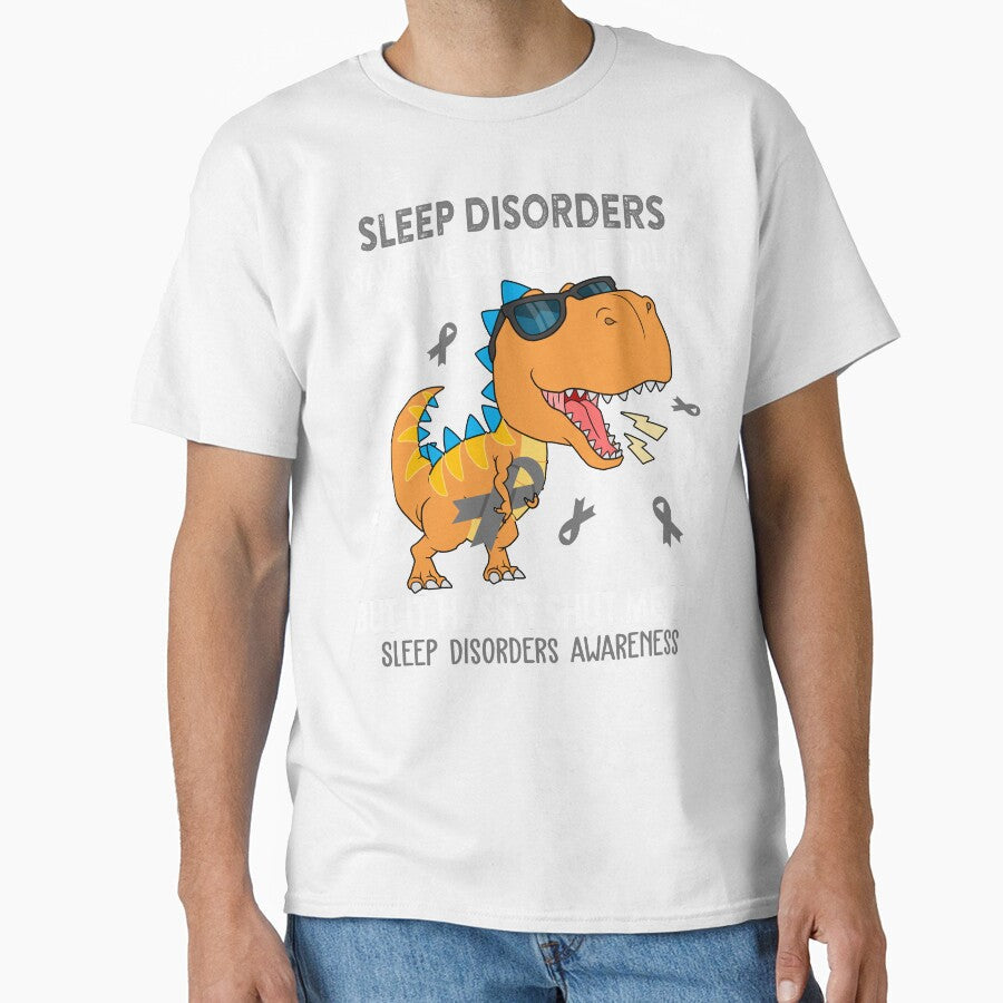 Sleep Disorders Awareness Dinosaur Lover Sleep Disorders Warrior Gift by Sabfit Unisex , , , Long Sleeve Tee