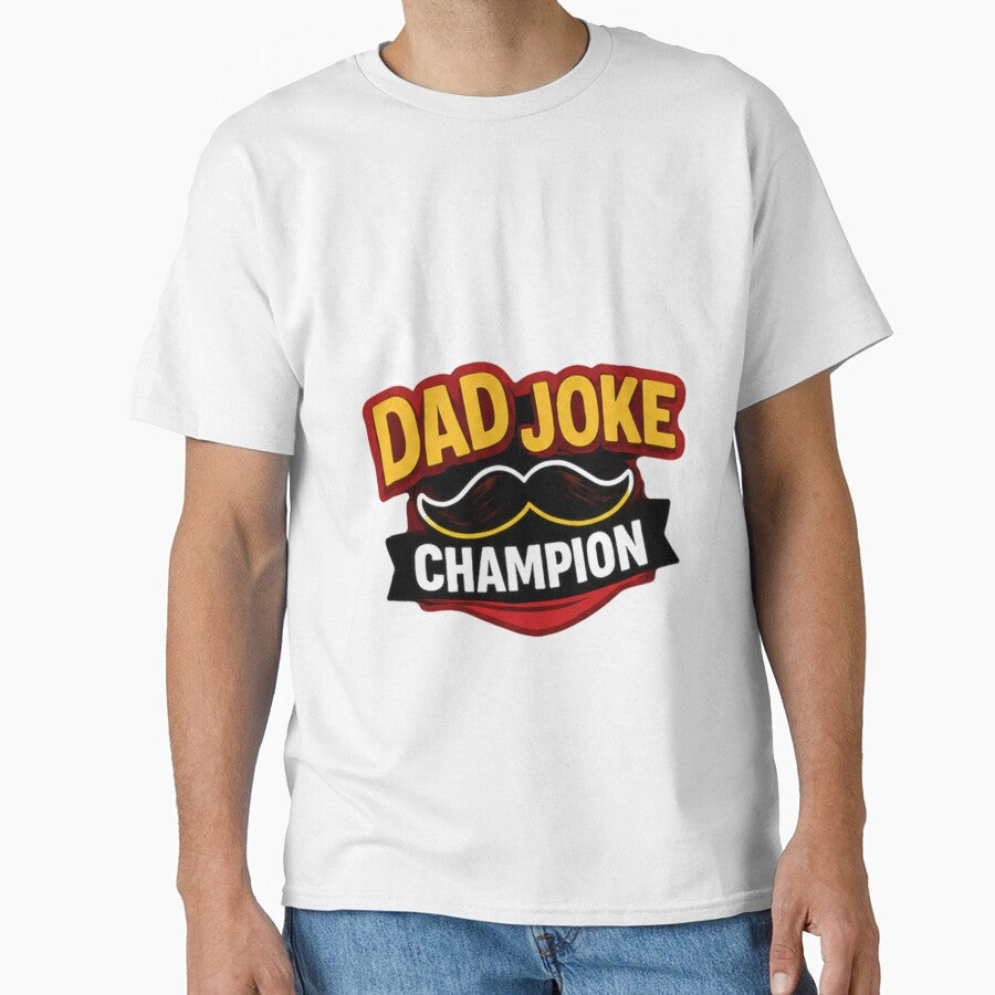 Dad Joke Champion Funny Dad Sticker | Meme Father Design by PoojaArtLab Unisex , , , Long Sleeve Tee