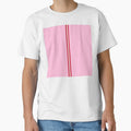 COTTON CANDY PINK, RED & CREAM Central Vertical 3 STRIPES by RachelMacht