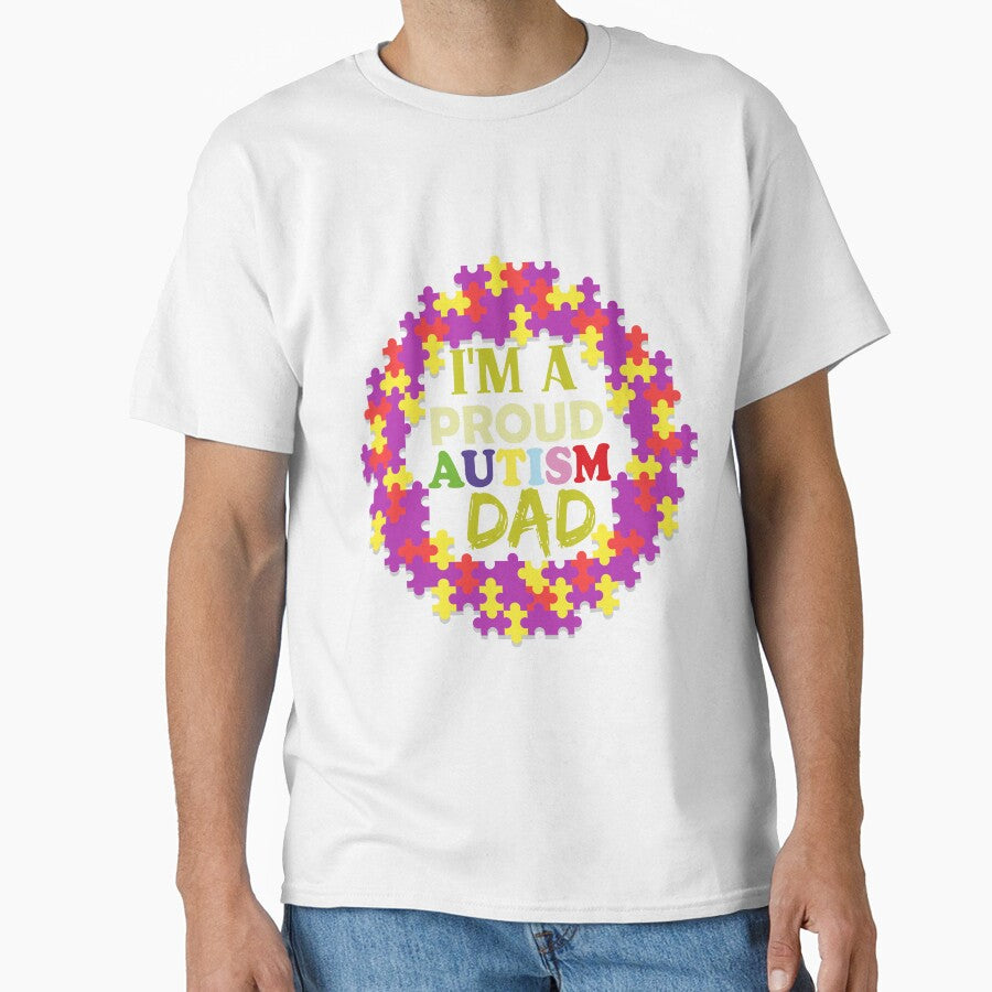 I'm a proud autism dad by MangaCortaTees Unisex , , , Long Sleeve Tee