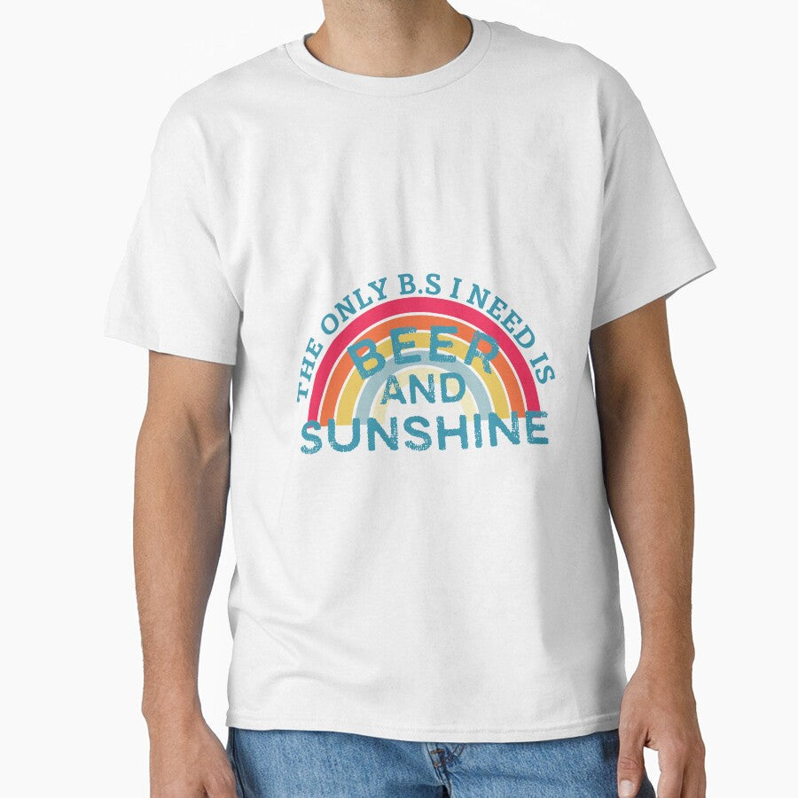 Beer & Sunshine by Moeez Javed Unisex , , , Long Sleeve Tee