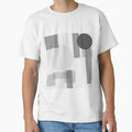 Black and White Tones Squares and Circles, Greyscale by CoffeeWires