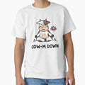 Cow-M Down – Funny Yoga Cow Pun | Cute Meditation Cow Cartoon by aiqdelicia