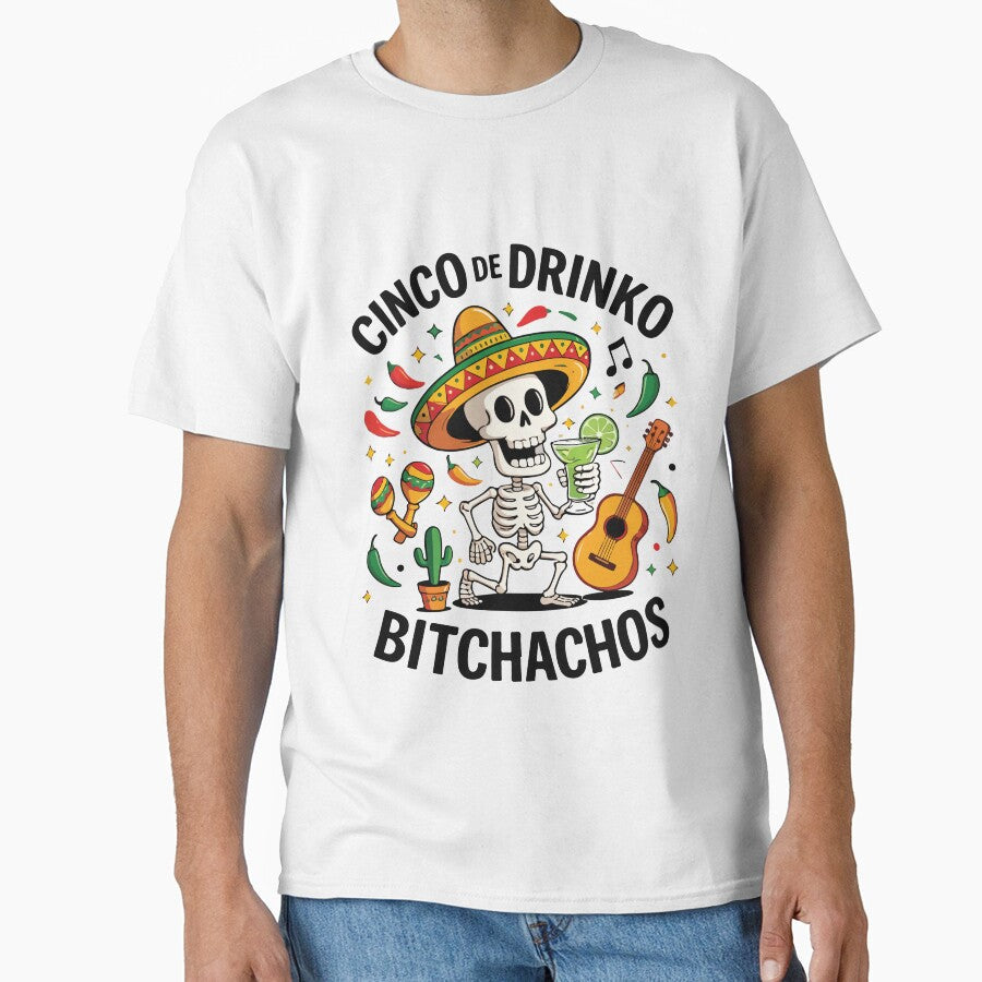 Cinco De Drinko Funny Cinco De Mayo Party Humor Fiesta by kiralynstration Unisex , , , Long Sleeve Tee