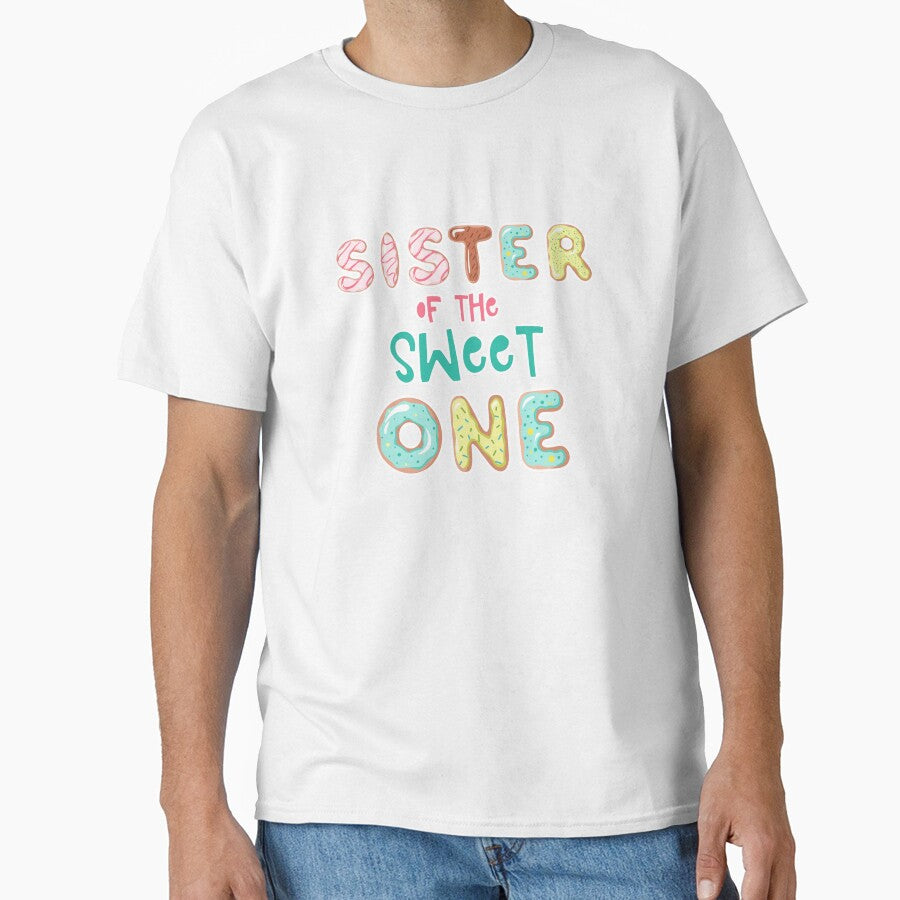 Sister of the Sweet One Family Donut theme by SwankyFine Unisex , , , Long Sleeve Tee