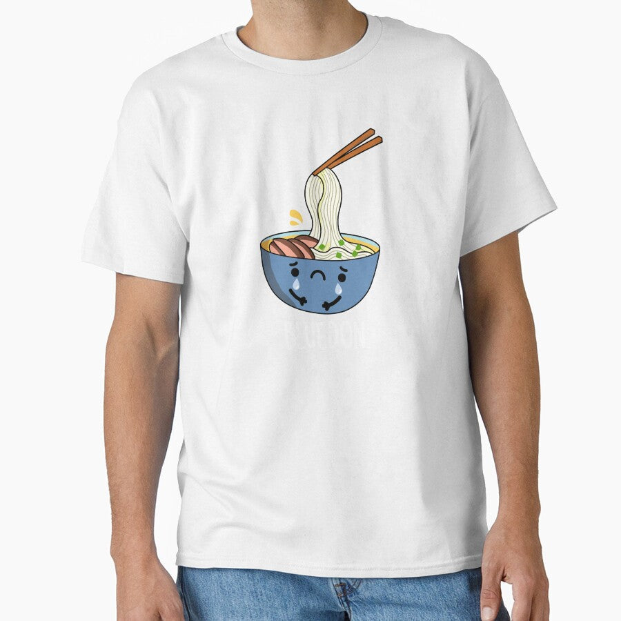 Blue-don Funny Udon Pun (Dark BG) by punnybone Unisex , , , Long Sleeve Tee