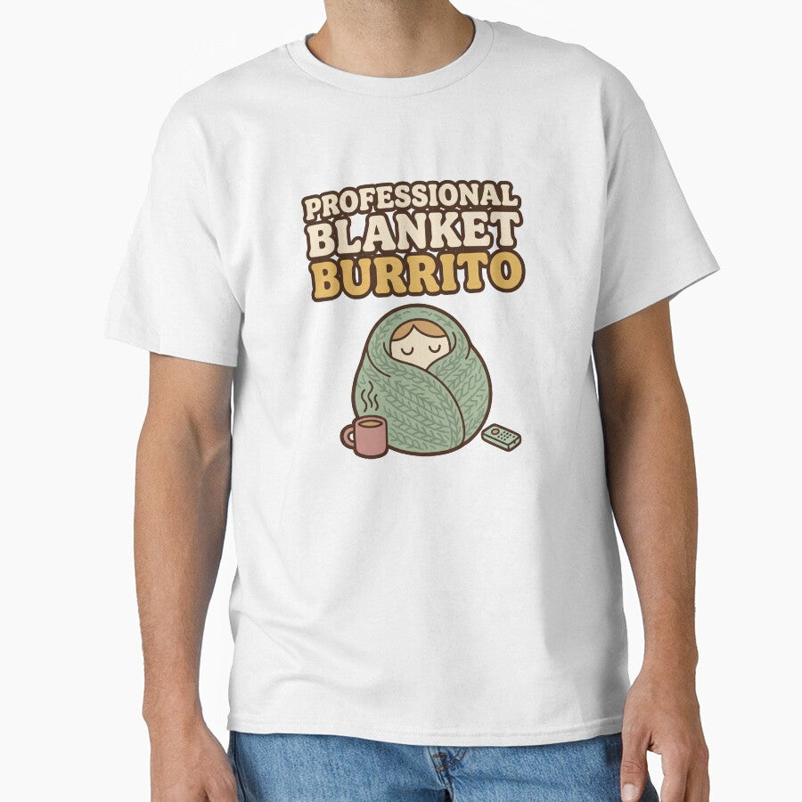 Professional Blanket Burrito Cozy Retro Graphic by Seeding Serendipity