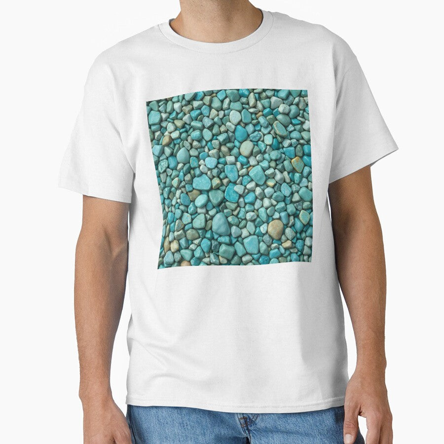 Turquoise Stone 1 by HebaRK Studio Unisex , , , Long Sleeve Tee