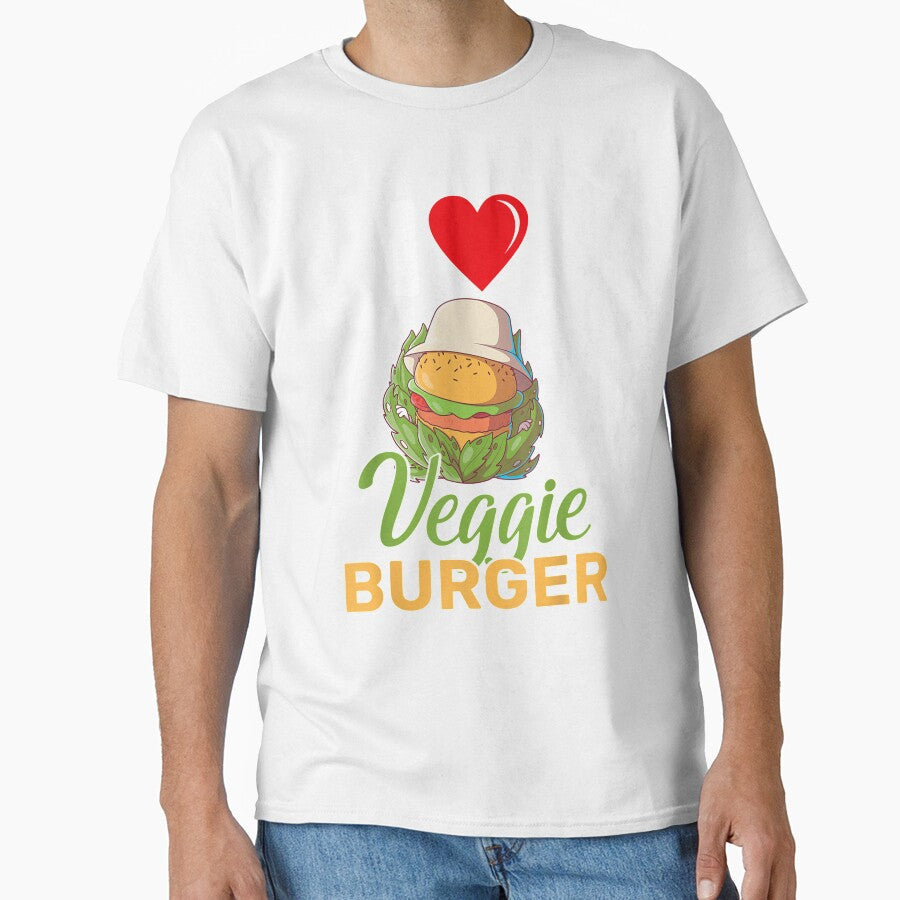 I Love Veggie Burger Restaurant Fries Ketchup Bun Burger by ninapfvu Unisex , , , Long Sleeve Tee