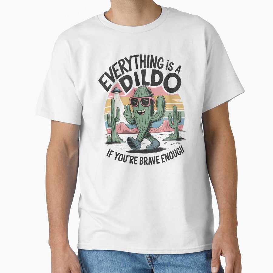 Everything Is A Dildo If You're Brave Enough - Quirky Cactus Character by Beanster-nl Unisex , , , Long Sleeve Tee