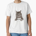 Cat and Coffee by likbatonboot Unisex , , , Long Sleeve Tee