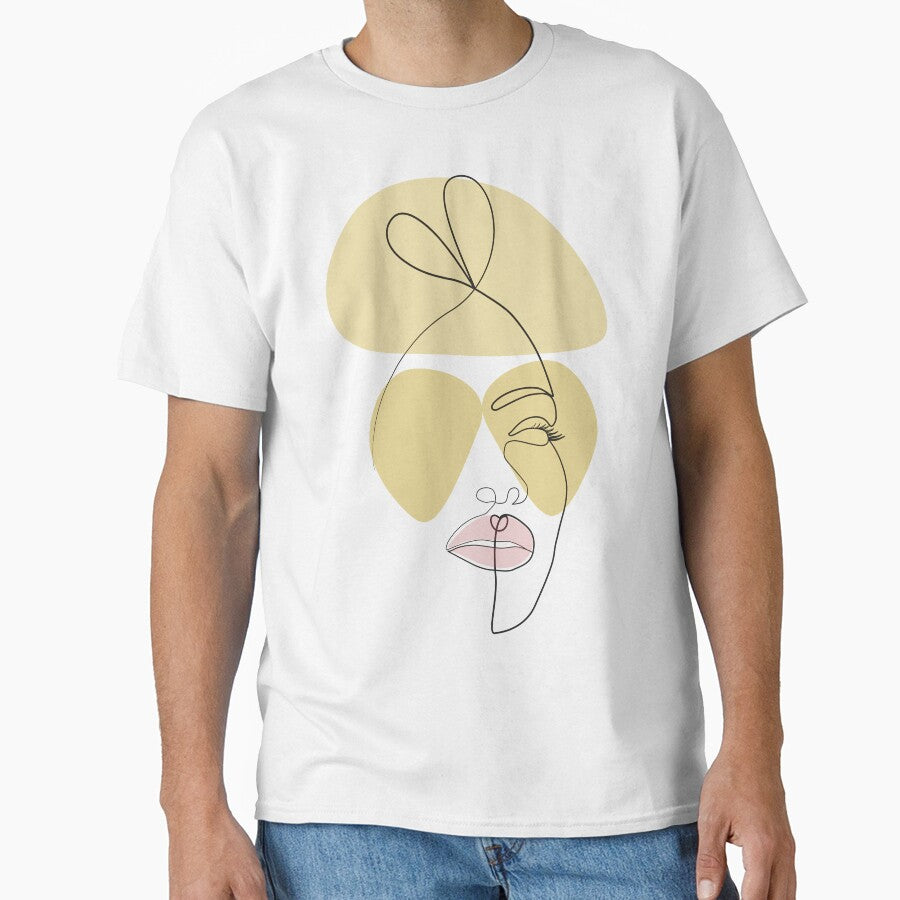 Minimalist Fashion Face Line Art by Molnarisa