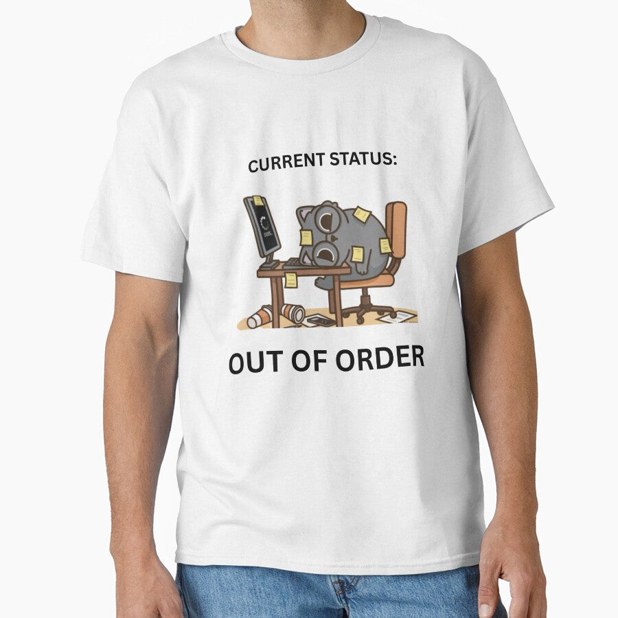 Current Status Out of Order Office Humor by jyotsanafinds Unisex , , , Long Sleeve Tee