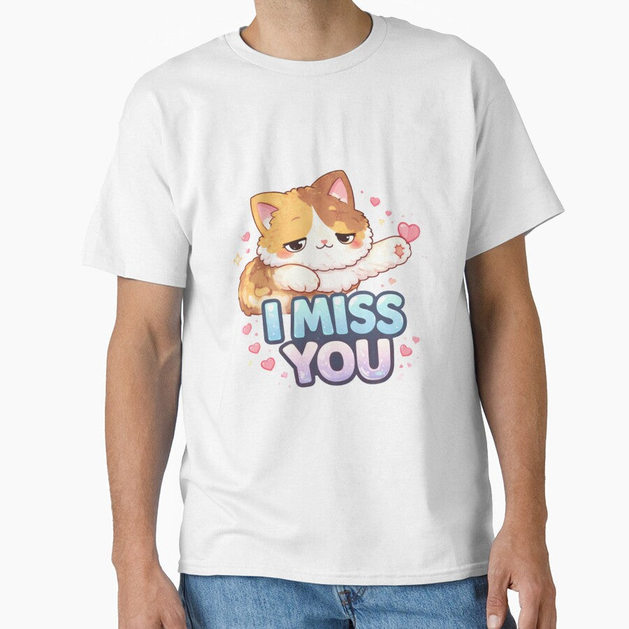 Mochi Cozy Cat – I miss you by Mochi Studio Unisex , , , Long Sleeve Tee
