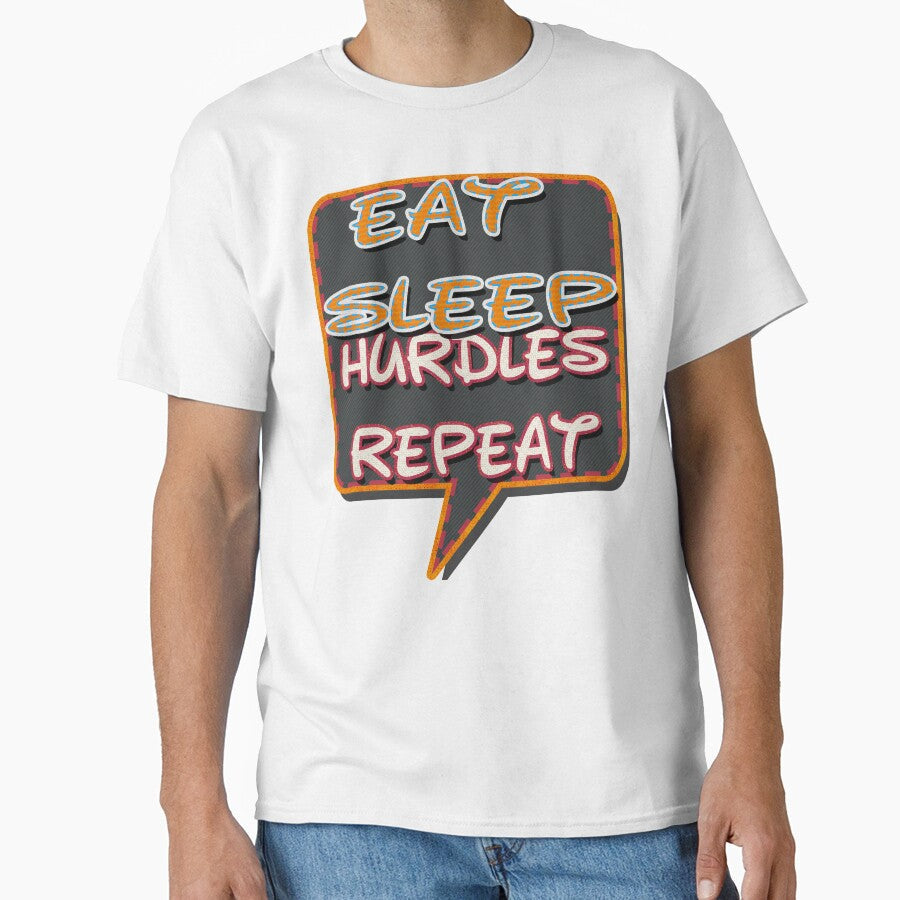 eat sleep hurdles repeat by hakiseller Unisex , , , Long Sleeve Tee
