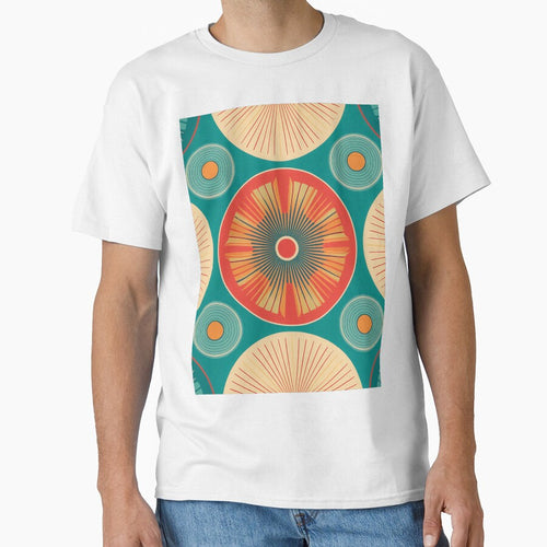 A retro-inspired medallion pattern design with bold, graphic medallions and vintage colors. by HEMRO