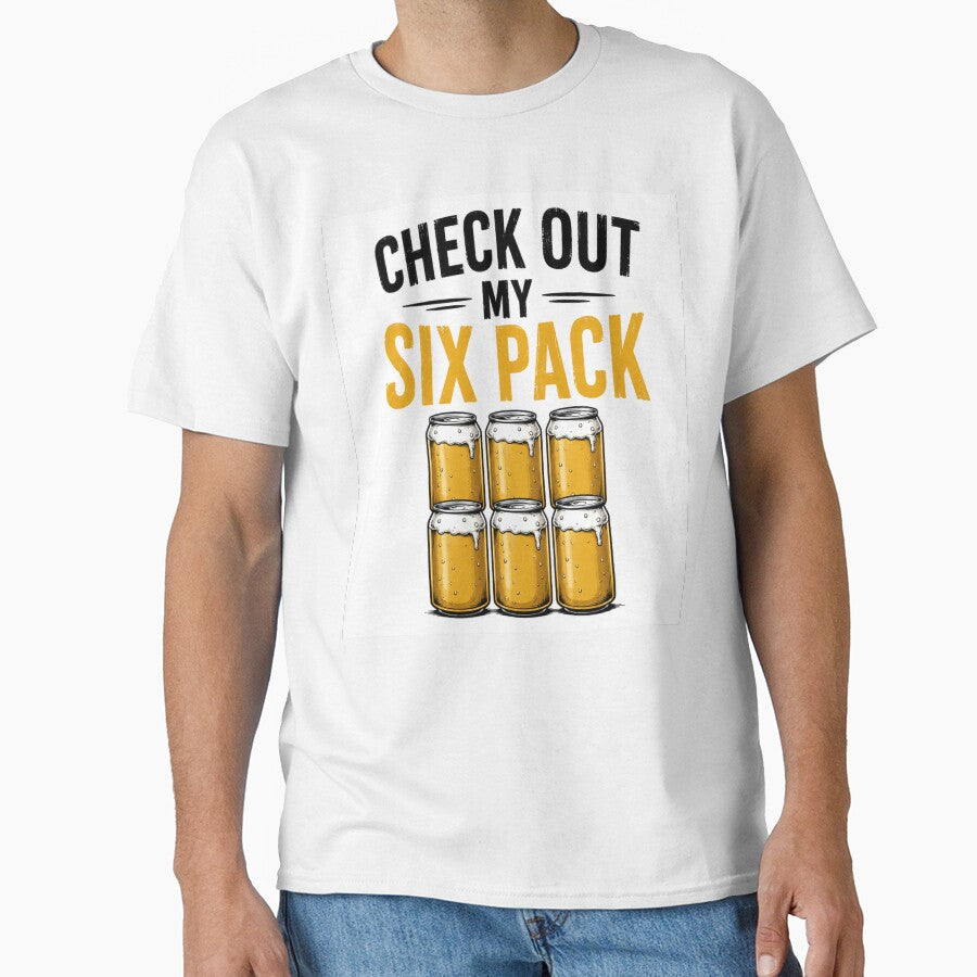 Check Out My Six Pack – Beer Humor Edition by Pecata Unisex , , , Long Sleeve Tee