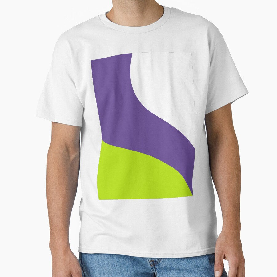 Simple Waves in Lime Green and Purple by LAEC-Shop Unisex , , , Long Sleeve Tee