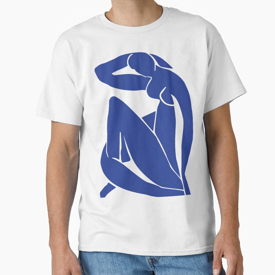 Matisse blue woman, abstract blue woman nude by shreya ranjan