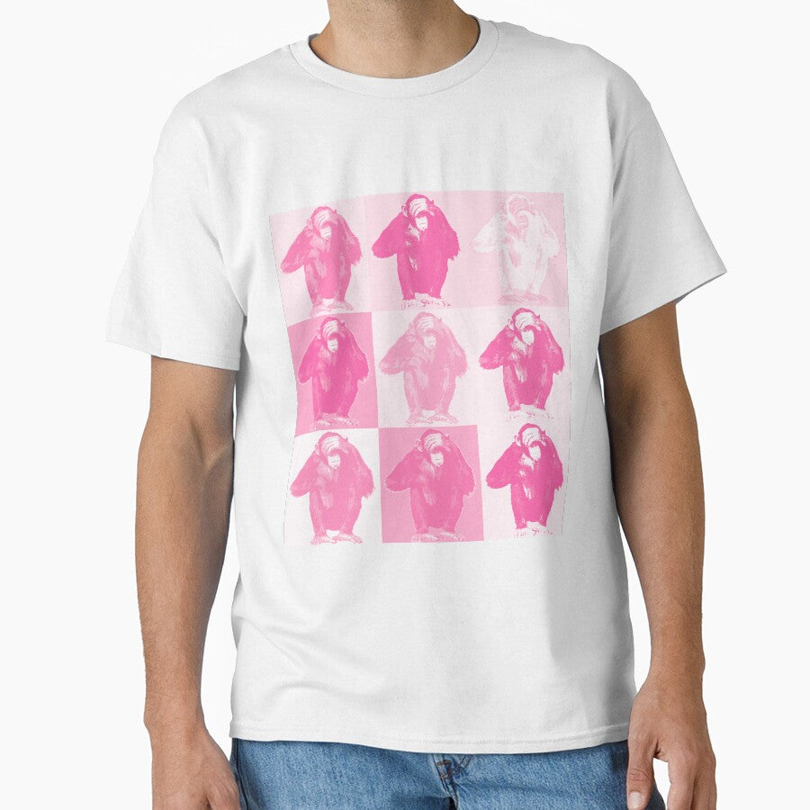 Monkeys Pink by paivihollander Unisex , , , Long Sleeve Tee