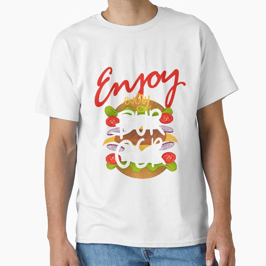 Enjoy Every Burger | Big cheese burger by Mixture-DESIGN Unisex , , , Long Sleeve Tee