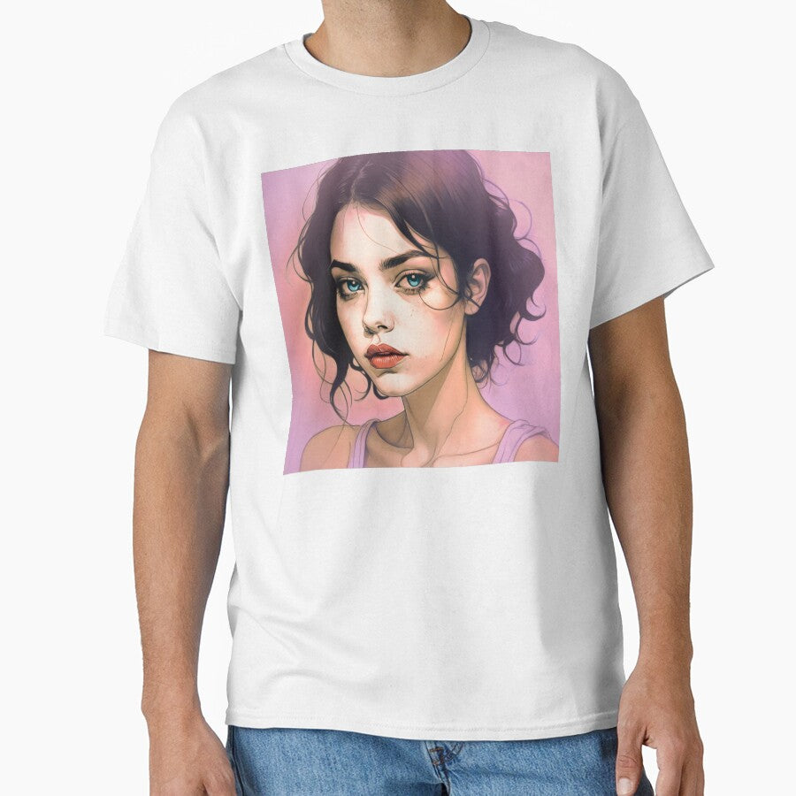 Minimalist Portrait of a Young Woman by Sanctum Icons