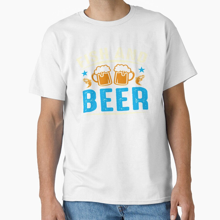 fish and beer by caphatshirt Unisex , , , Long Sleeve Tee