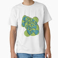 Overlapping Circles - Green and Blue - Shadow and Outline by Miranda Benson