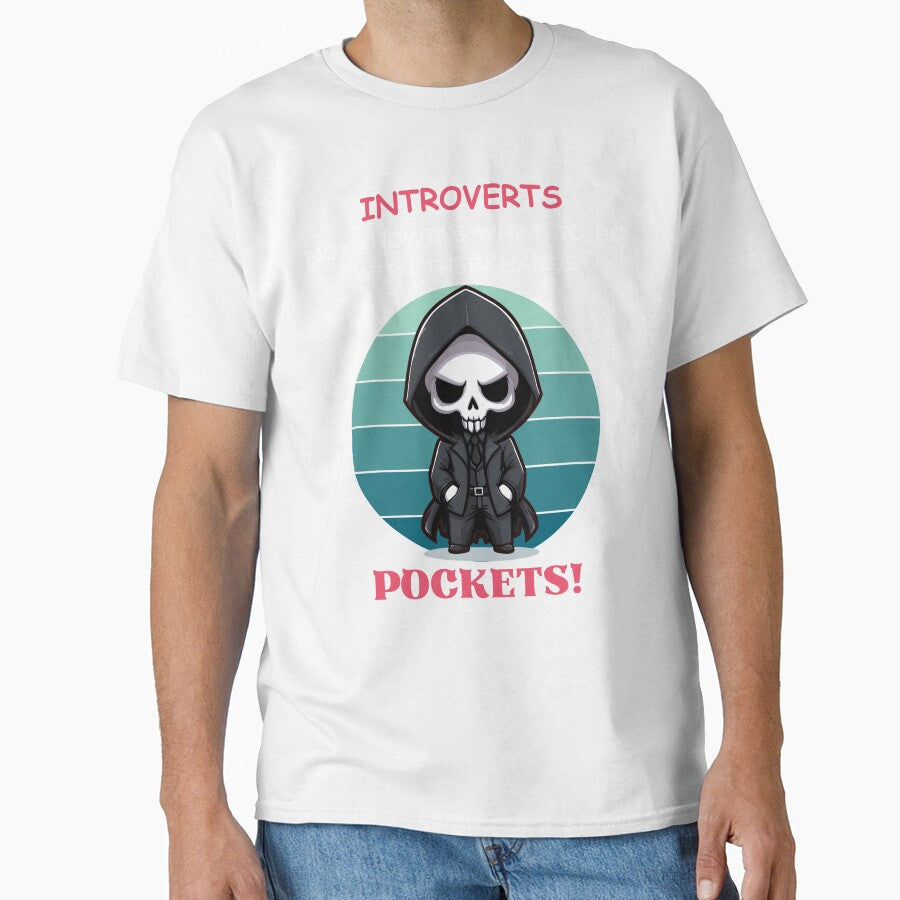 Introvert Grim Reaper by Kawaii-n-Spice Unisex , , , Long Sleeve Tee